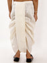 Vastramay Boy's Cream Silk Blend Solid Dhoti
